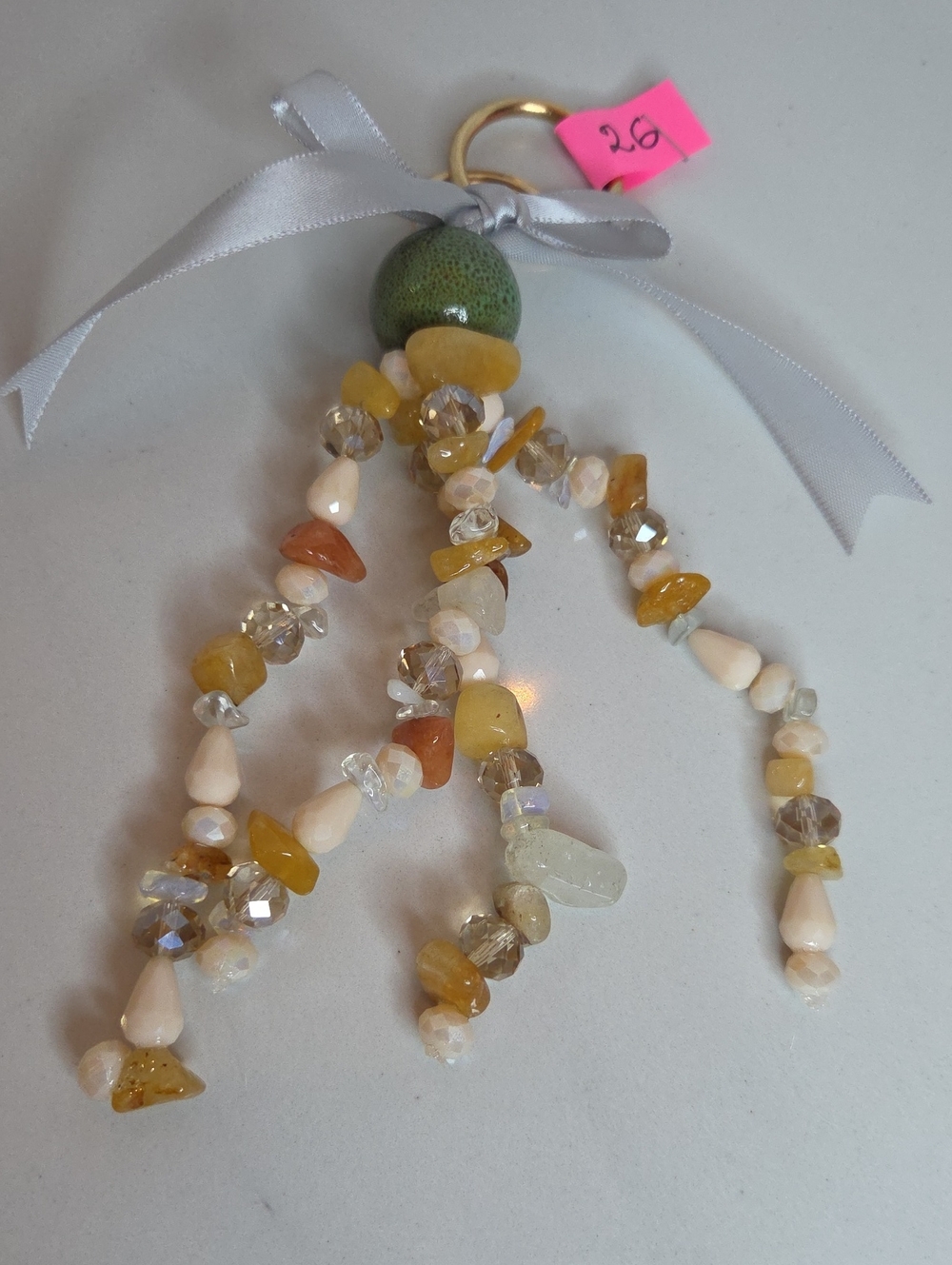 26 - Handcrafted Yellow Multi-Stone Women's Necklace